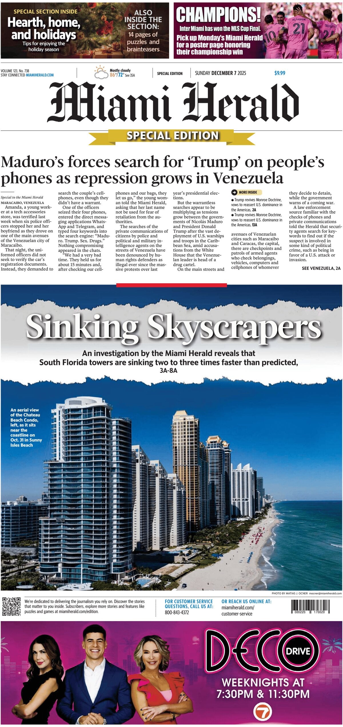 Prima Pagina Miami Herald 07/12/2025