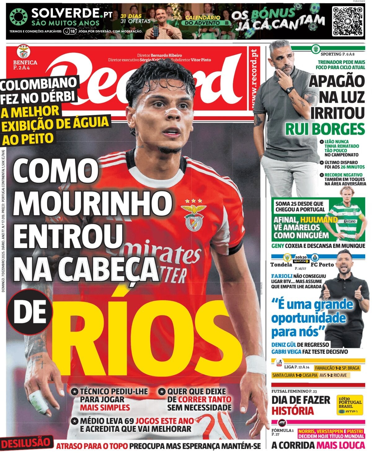 Prima Pagina Record 07/12/2025