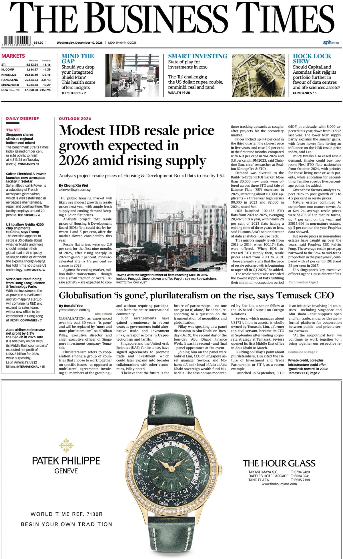 Prima Pagina The Business Times (Singapore) 10/12/2025