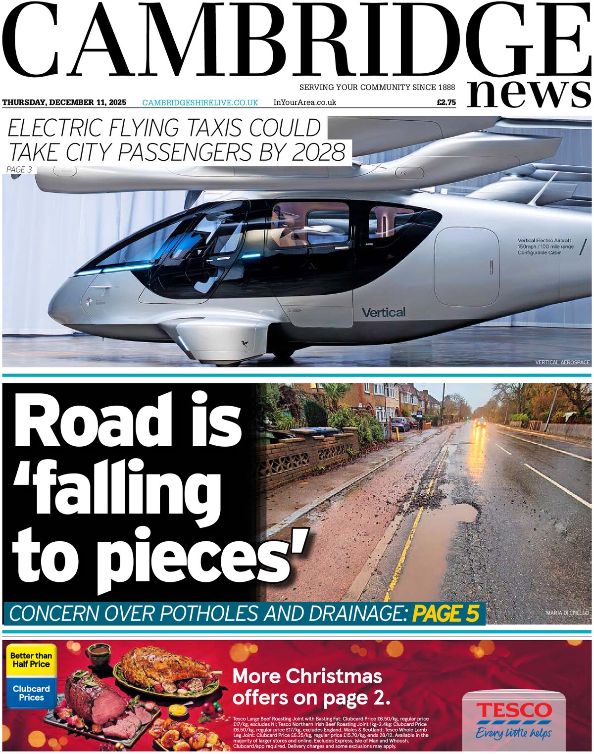 Prima Pagina Cambridge News 11/12/2025