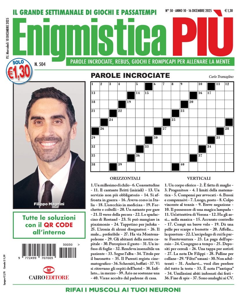Copertina Enigmistica PIÙ 12/12/2025