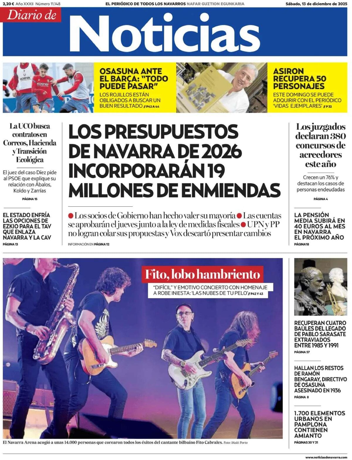 Prima Pagina Diário de Notícias 13/12/2025