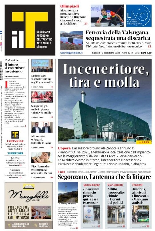 Prima Pagina Il T Quotidiano 13/12/2025
