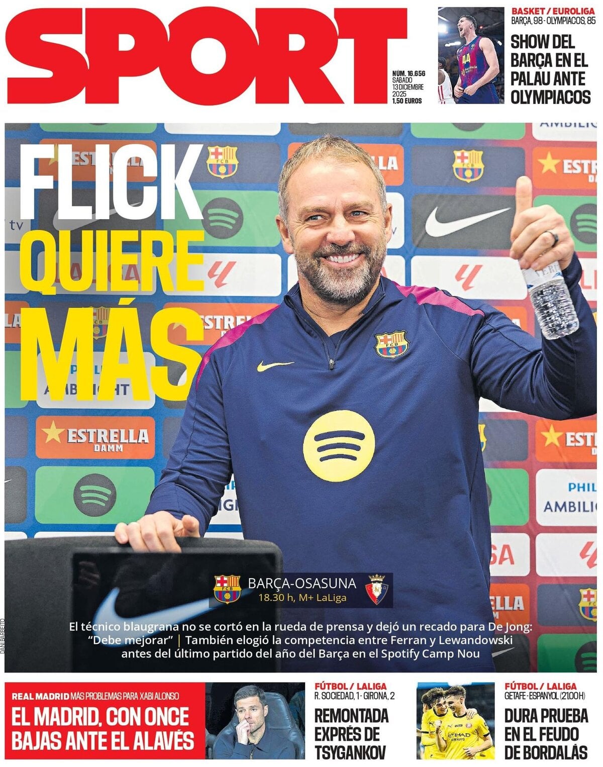 Prima Pagina SPORT (Barcelona) 13/12/2025