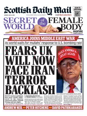 Prima Pagina "Scottish Daily Mail"