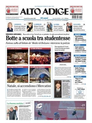 Prima Pagina "Alto Adige"