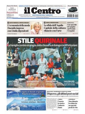Prima Pagina "Il Centro (L'Aquila)"