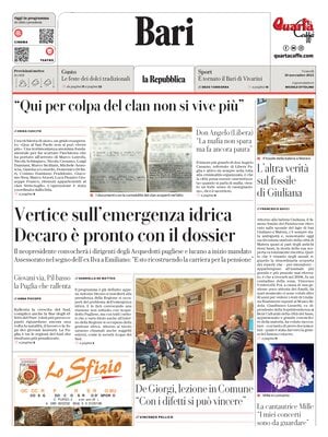 Prima Pagina "La Repubblica (Bari)"
