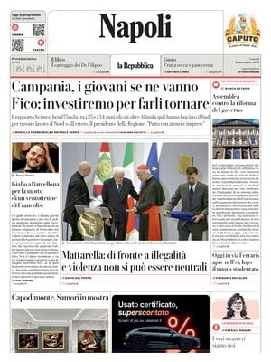 Prima Pagina "La Repubblica (Napoli)"