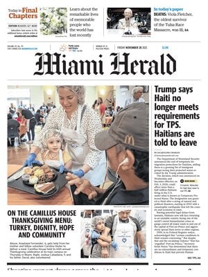 Prima Pagina "Miami Herald"