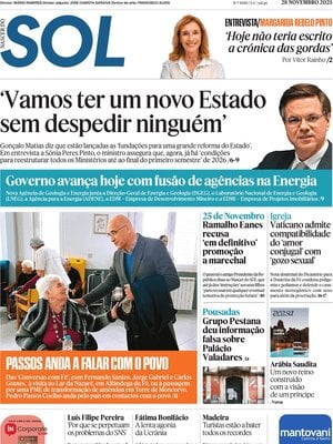 Prima Pagina "Nascer do SOL"