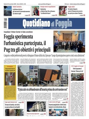 Prima Pagina "Quotidiano di Foggia"