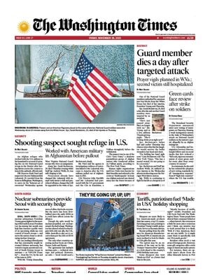 Prima Pagina "The Washington Times"