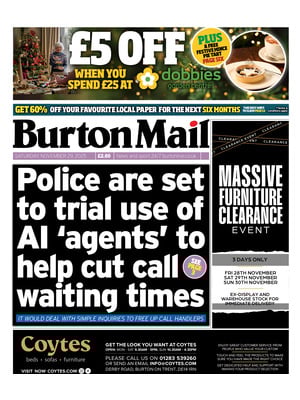 Prima Pagina "Burton Mail"
