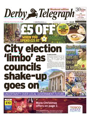 Prima Pagina "Derby Telegraph"