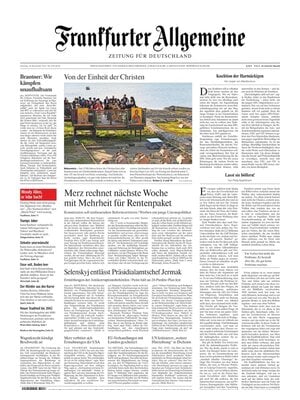 Prima Pagina "Frankfurter Allgemeine Zeitung"