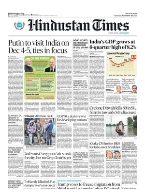 Prima Pagina "Hindustan Times"