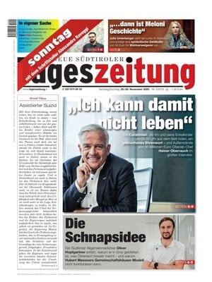 Prima Pagina "Die Neue Südtiroler Tageszeitung"