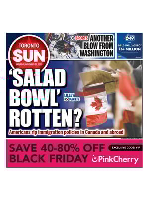 Prima Pagina "Toronto Sun"
