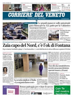 Prima Pagina "Corriere del Veneto"