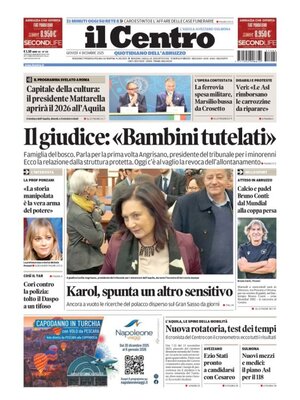 Prima Pagina "Il Centro (L'Aquila)"