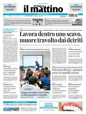 Prima Pagina "Il Mattino di Padova"