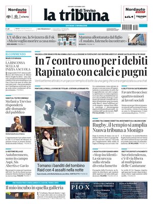 Prima Pagina "La Tribuna di Treviso"