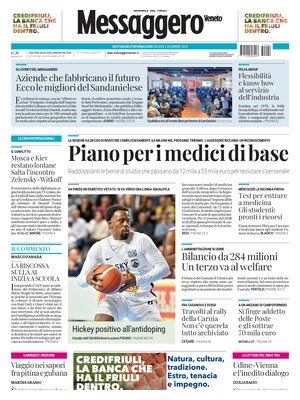Prima Pagina "Messaggero Veneto (Udine)"