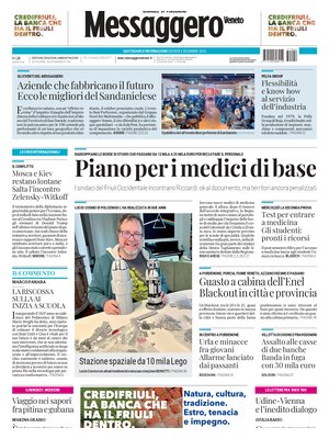 Prima Pagina "Messaggero Veneto (Pordenone)"