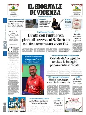 Prima Pagina "Il Giornale di Vicenza"