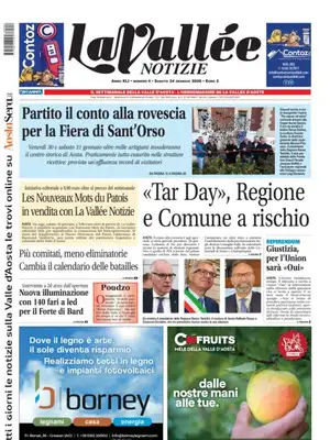 Prima Pagina "La Vallée Notizie"