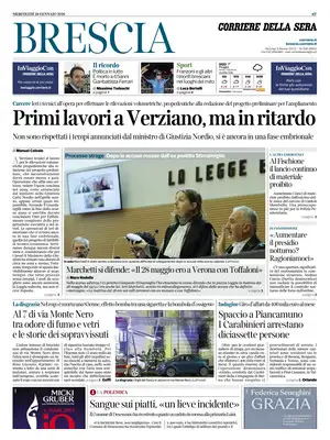 Prima Pagina "Corriere della Sera (Brescia)"