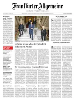 Prima Pagina "Frankfurter Allgemeine Zeitung"