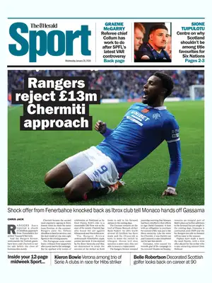 Prima Pagina "The Herald SPORT (Scotland)"