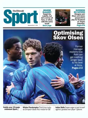 Prima Pagina "The Herald SPORT | Scotland"