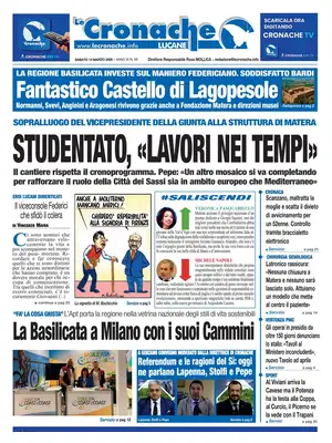 Prima Pagina "Le Cronache Lucane"