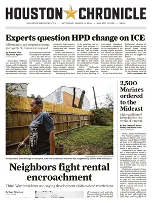 Prima Pagina "Houston Chronicle"