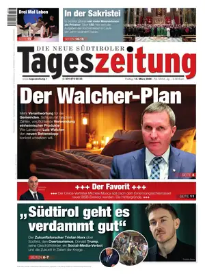 Prima Pagina "Die Neue Südtiroler Tageszeitung"