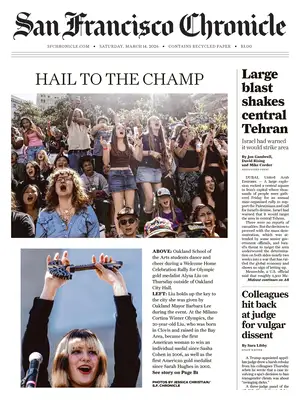 Prima Pagina "San Francisco Chronicle"
