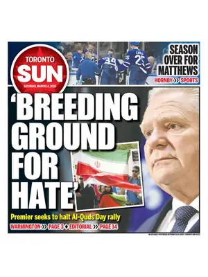 Prima Pagina "Toronto Sun"