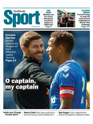 Prima Pagina "The Herald SPORT | Scotland"