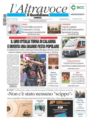 Prima Pagina "Il Quotidiano del Sud | Cosenza"