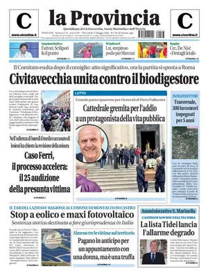 Prima Pagina "La Provincia di Civitavecchia"
