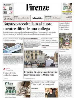 Prima Pagina "La Repubblica | Firenze"