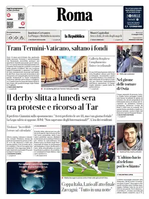 Prima Pagina "La Repubblica | Roma"