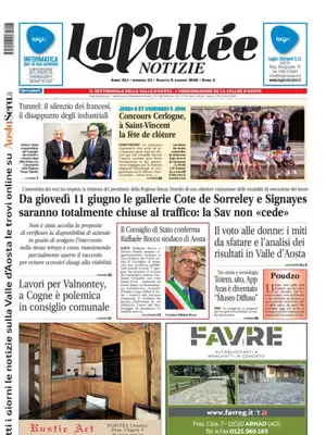 Prima Pagina "La Vallée Notizie"
