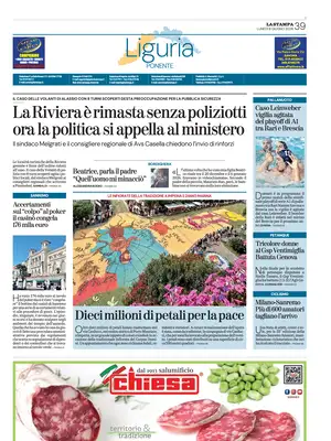Prima Pagina "La Stampa | Liguria Ponente"