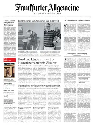 Prima Pagina "Frankfurter Allgemeine Zeitung"