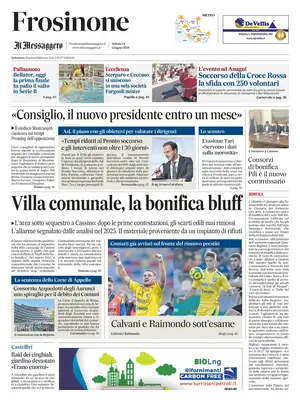 Prima Pagina "Il Messaggero | Frosinone"