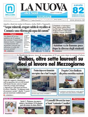 Prima Pagina "La Nuova del Sud | Basilicata"